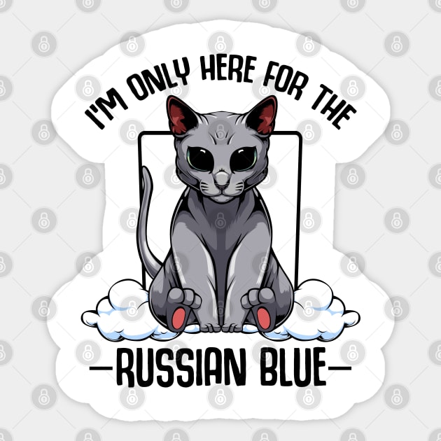 Russian Blue Cat Sticker by Lumio Gifts